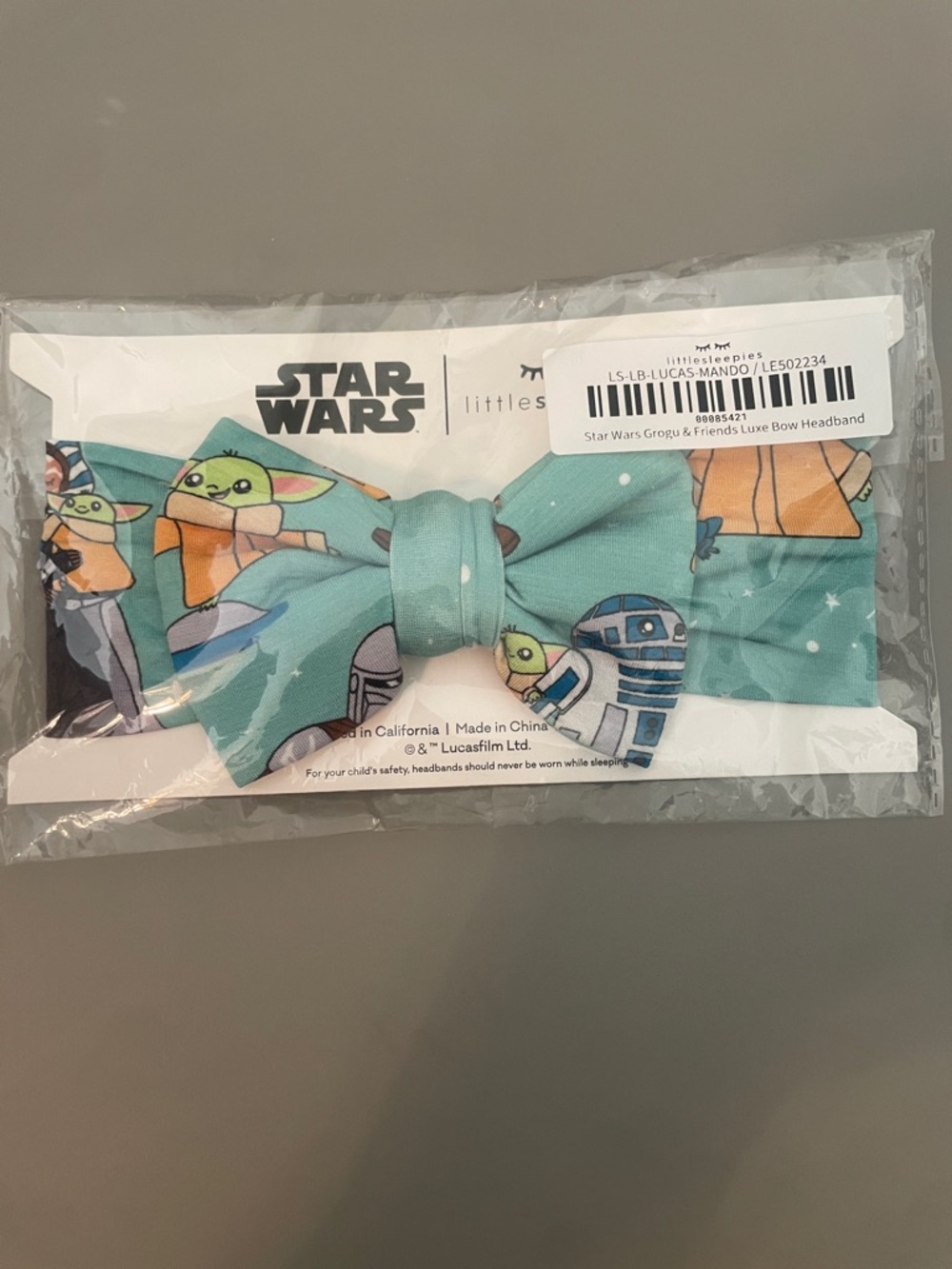 Little Sleepies Teal Star Wars Character Bow Headband